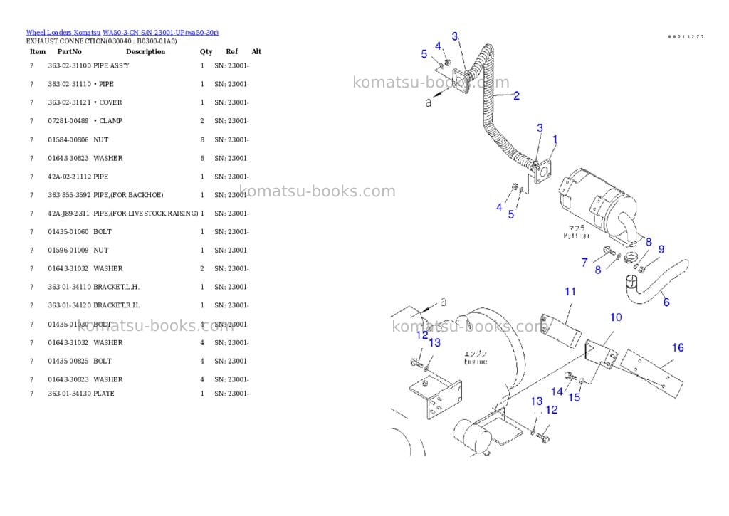 Komatsu wa50-3-cn s/n 23001-up Parts catalog cover Page 3