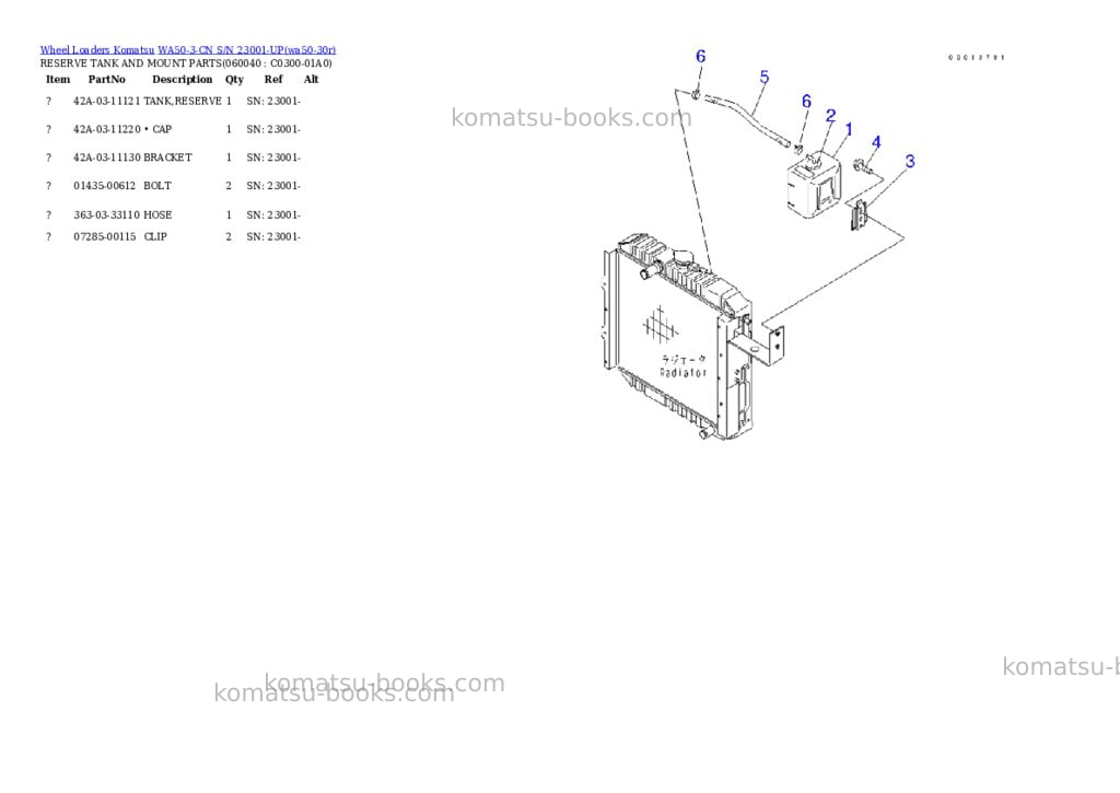 Komatsu wa50-3-cn s/n 23001-up Parts catalog cover Page 8