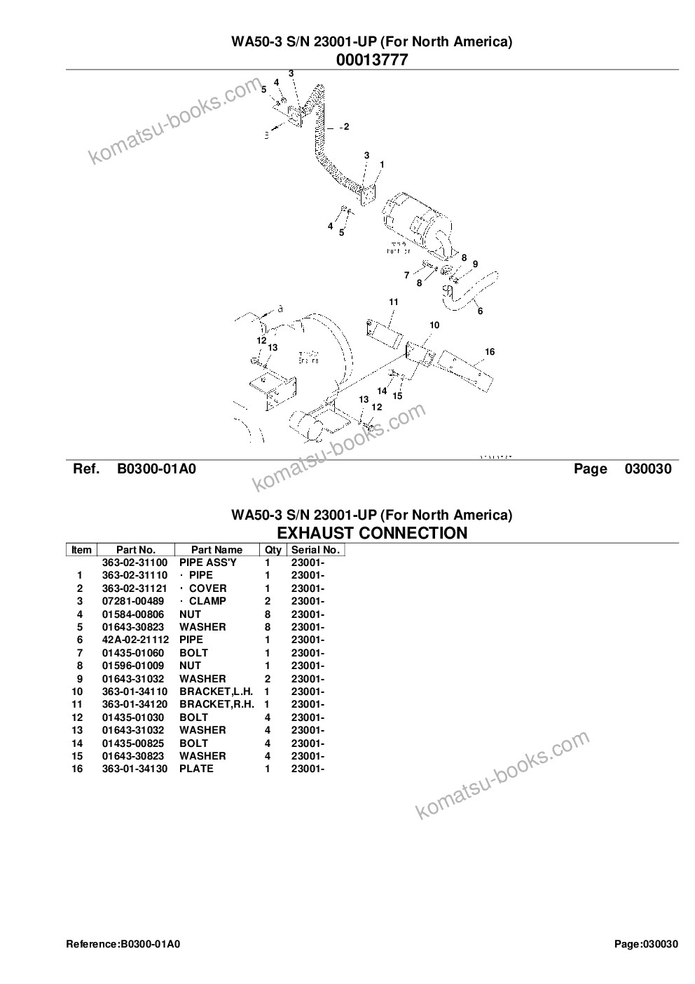 Komatsu wa50-3 s/n 23001-up for north america Parts catalog cover Page 5 Komatsu wa50-3 s/n 23001-up for north america Parts catalog cover Page 5