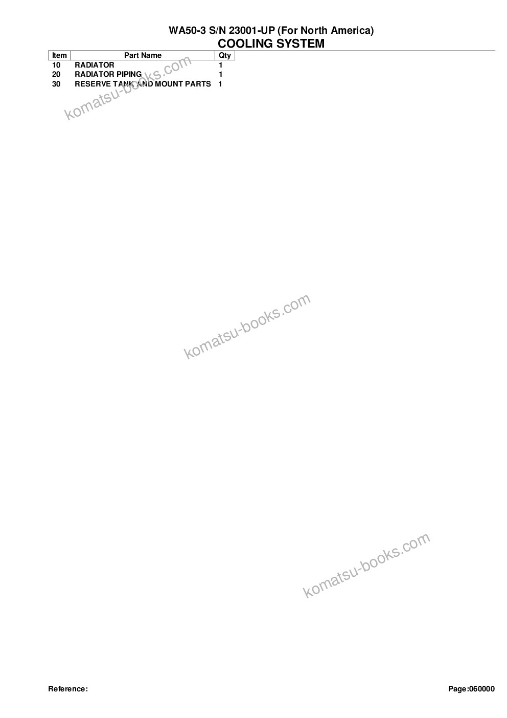 Komatsu wa50-3 s/n 23001-up for north america Parts catalog cover Page 7 Komatsu wa50-3 s/n 23001-up for north america Parts catalog cover Page 7