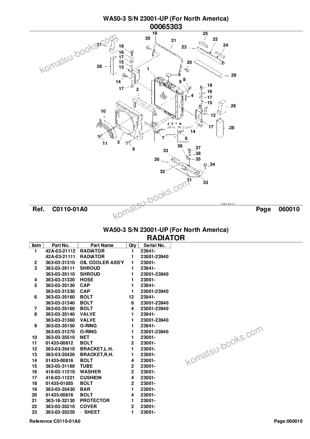 Komatsu wa50-3 s/n 23001-up for north america Parts catalog cover Page 8 Komatsu wa50-3 s/n 23001-up for north america Parts catalog cover Page 8