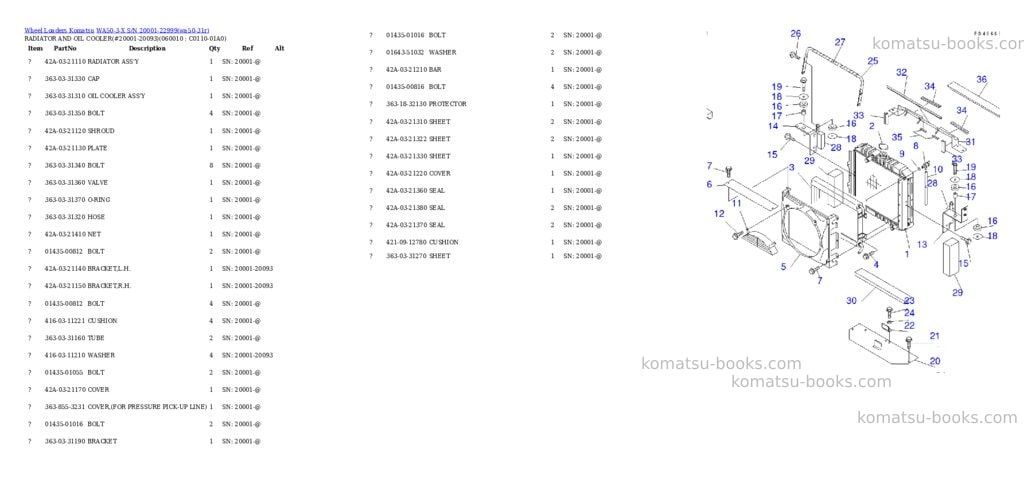 Komatsu wa50-3-x s/n 20001-22999 Parts catalog cover Page 6