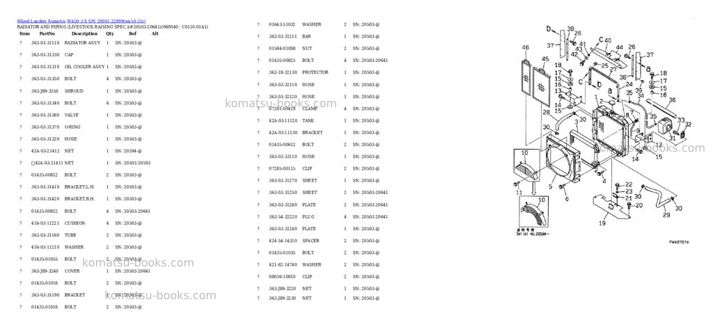 Komatsu wa50-3-x s/n 20001-22999 Parts catalog cover Page 9