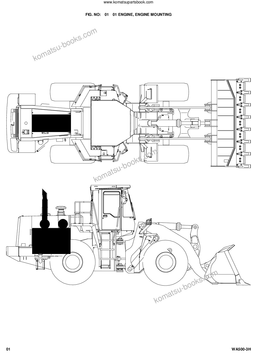 Komatsu wa500-3h s/n h20051 - up Parts catalog cover Page 3