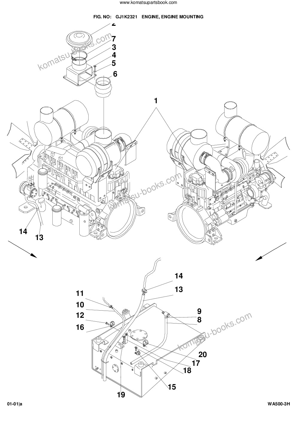 Komatsu wa500-3h s/n h20051 - up Parts catalog cover Page 6