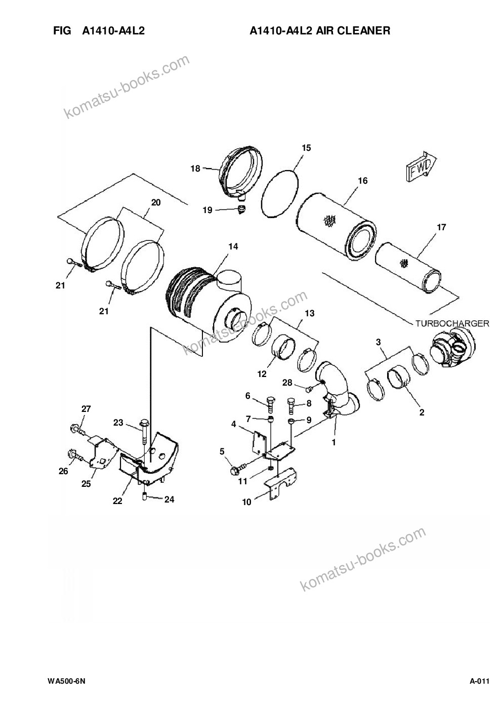 Komatsu WA500-6 S/N A93001-UP Parts catalog cover Page 10