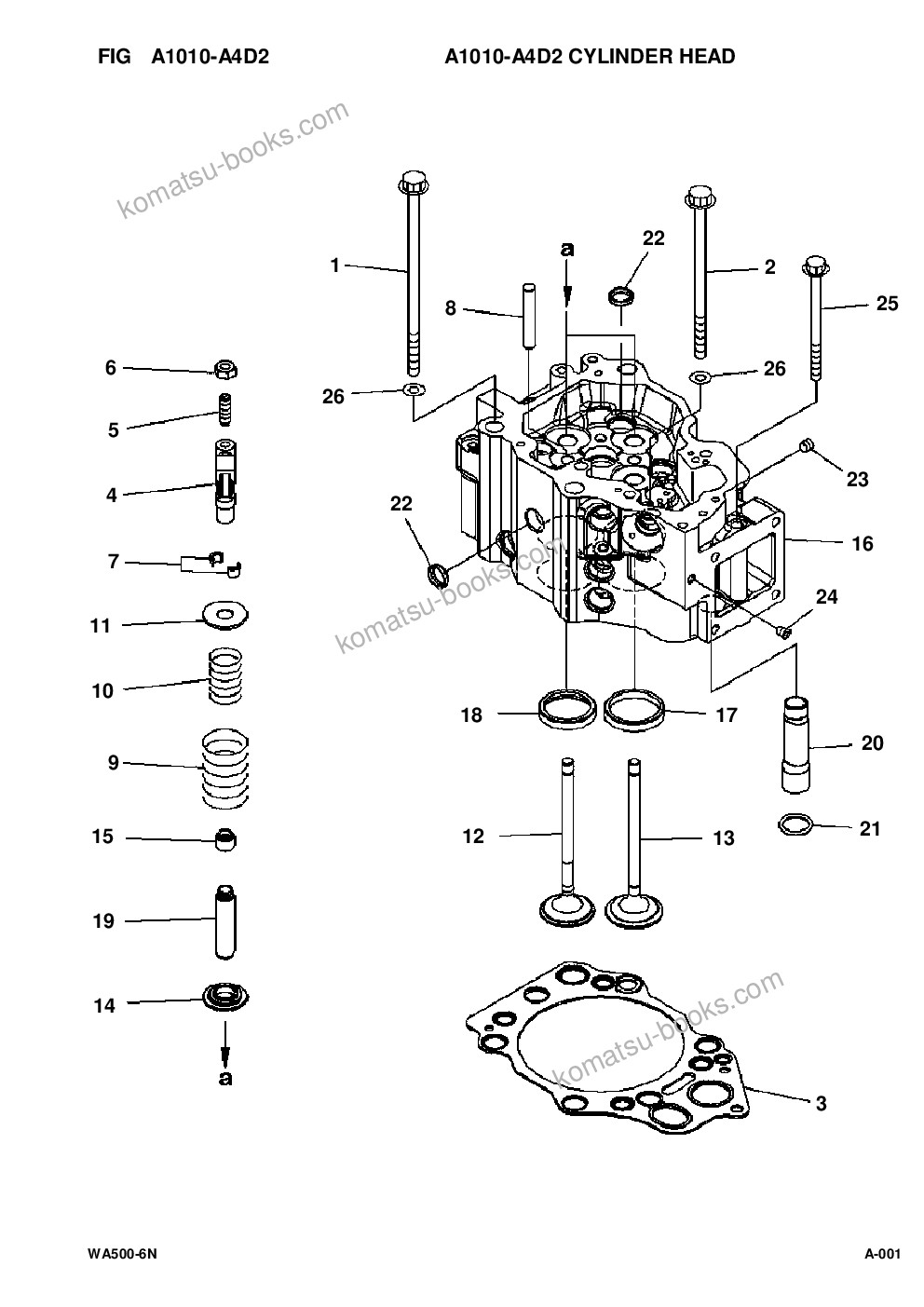 Komatsu WA500-6 S/N A93001-UP Parts catalog cover Page 4