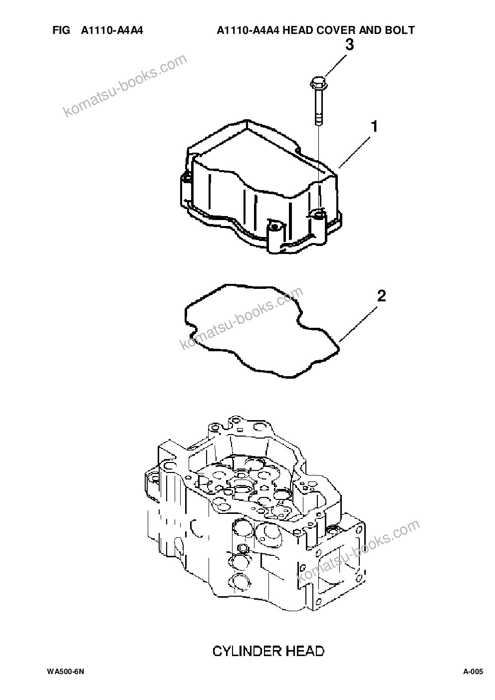 Komatsu WA500-6 S/N A93001-UP Parts catalog cover Page 6