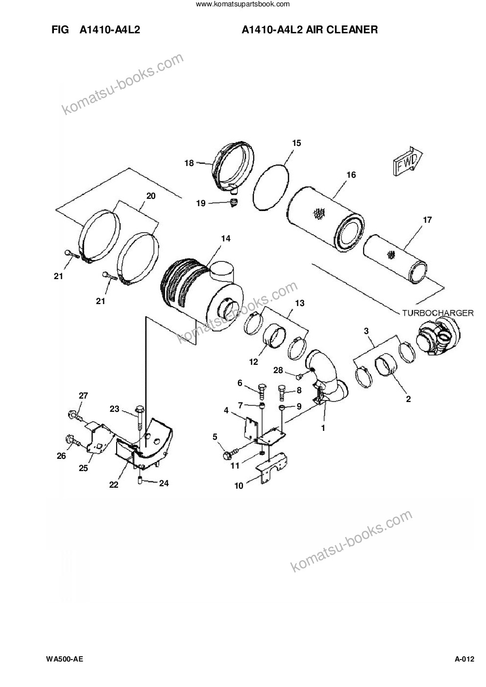 Komatsu wa500-6 s/n a92001-a93000 Parts catalog cover Page 10