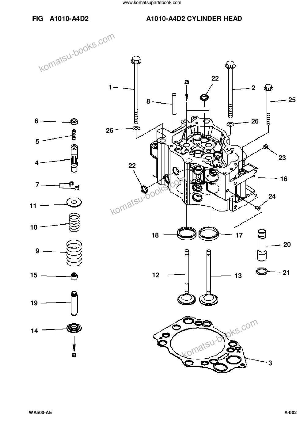 Komatsu wa500-6 s/n a92001-a93000 Parts catalog cover Page 4