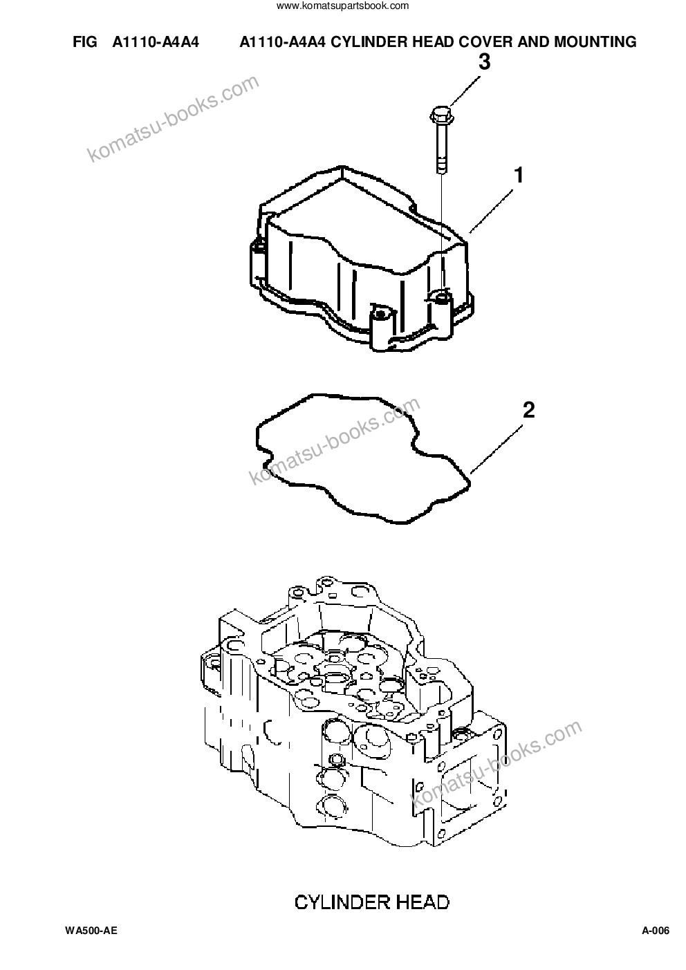 Komatsu wa500-6 s/n a92001-a93000 Parts catalog cover Page 6