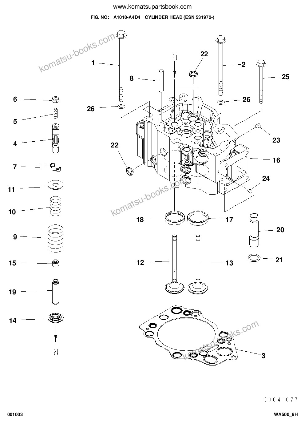 Komatsu wa500-6 s/n h60051 - up Parts catalog cover Page 10