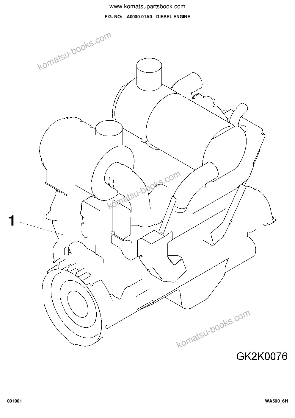 Komatsu wa500-6 s/n h60051 - up Parts catalog cover Page 5