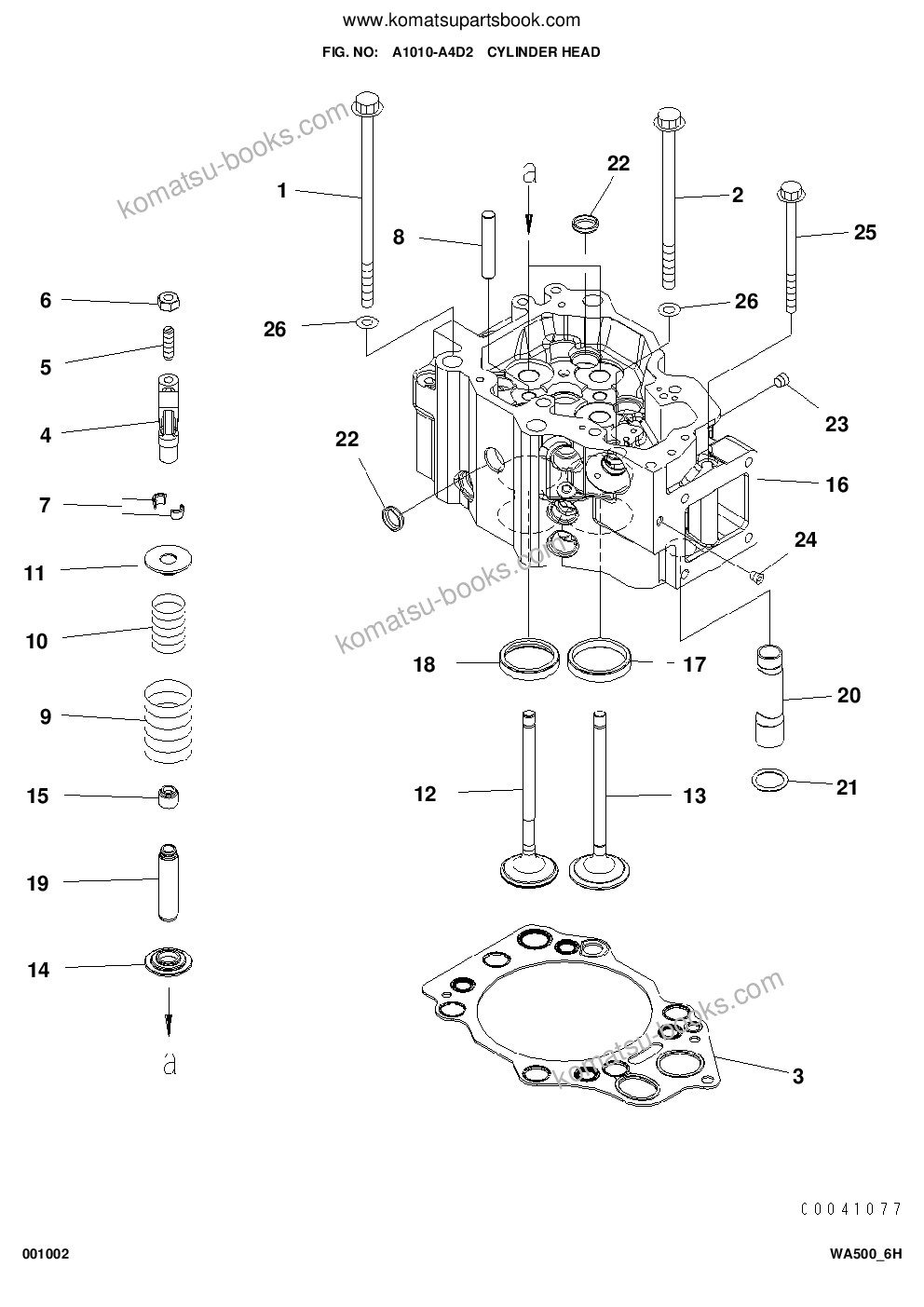 Komatsu wa500-6 s/n h60051 - up Parts catalog cover Page 7