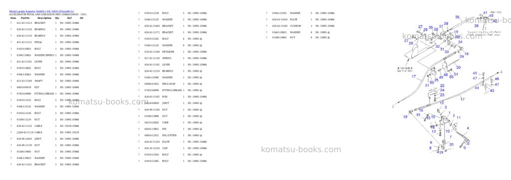 Komatsu wa600-1 s/n 10001-up Parts catalog cover Page 2