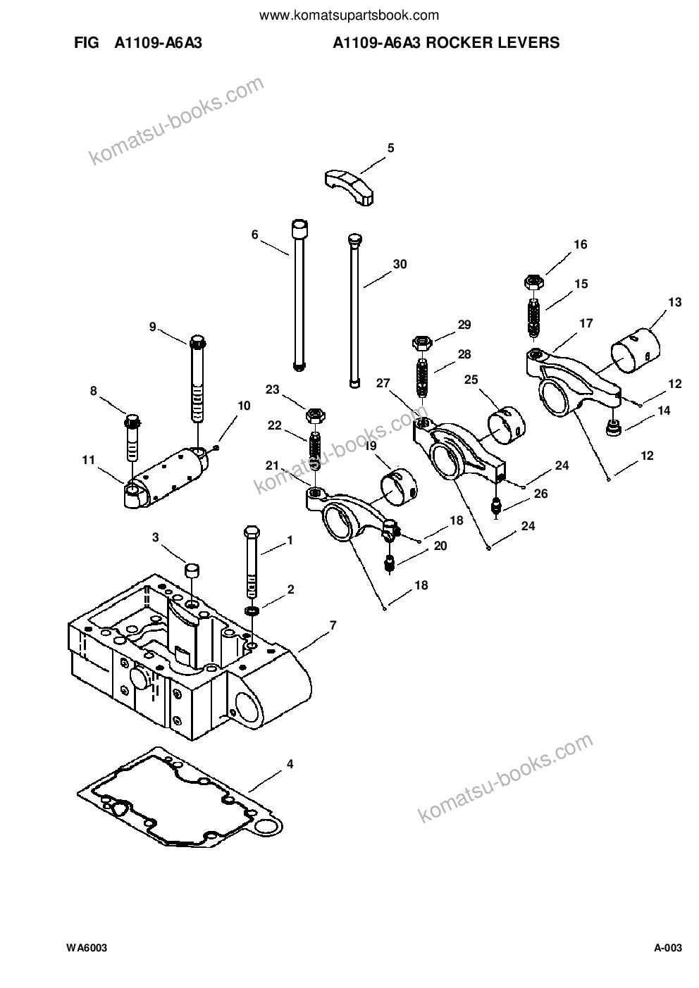 Komatsu wa600-3 s/n a52001-up Parts catalog cover Page 6