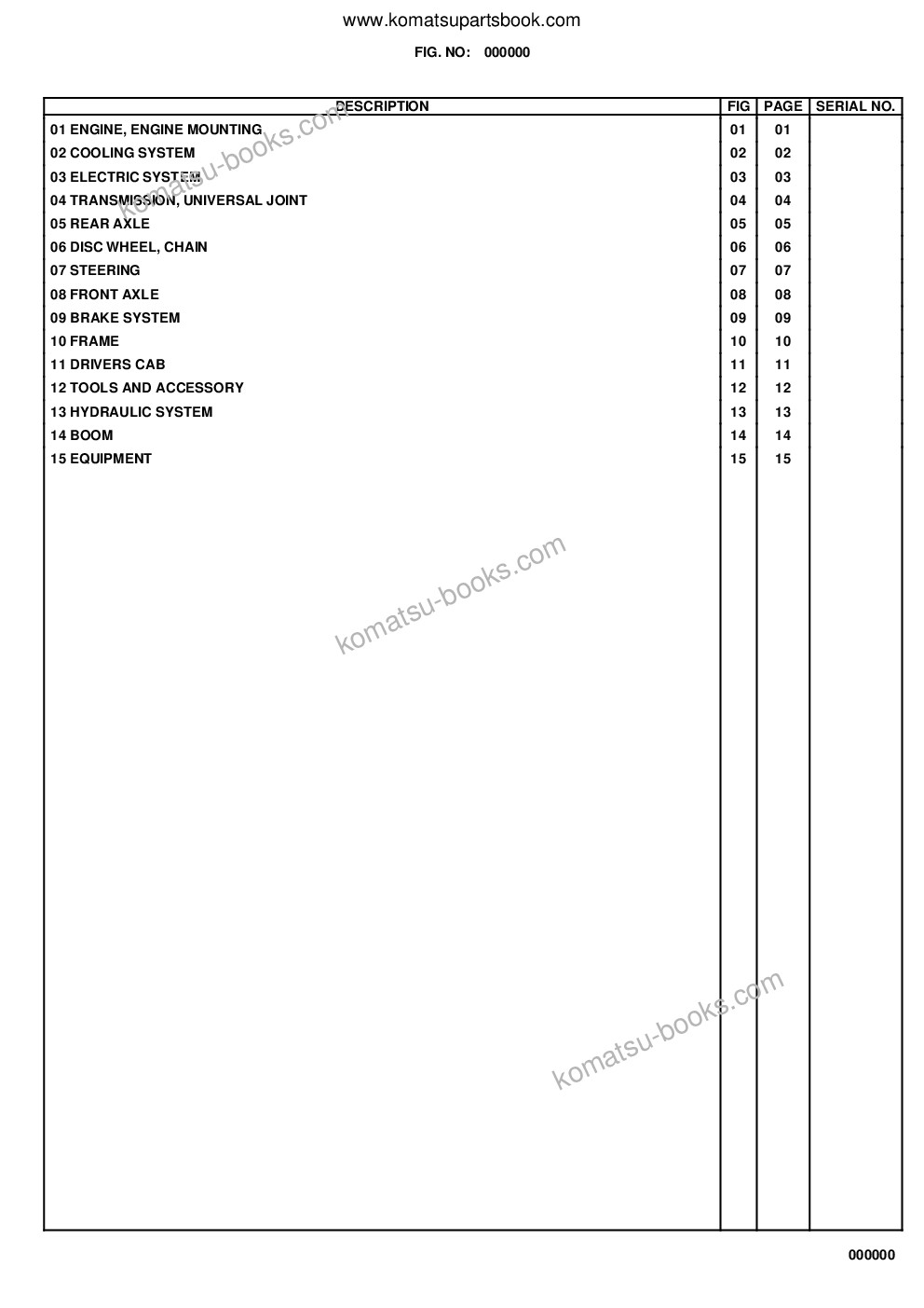 Komatsu wa65-5 s/n h50051 - up Parts catalog cover Page 2 Komatsu wa65-5 s/n h50051 - up Parts catalog cover Page 2