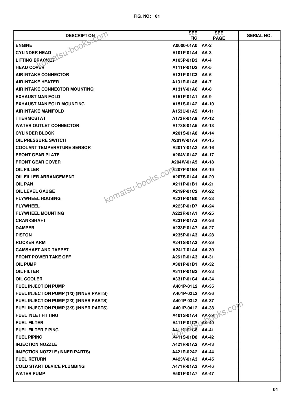 Komatsu wa65-6 s/n h60051 - up Parts catalog cover Page 3 Komatsu wa65-6 s/n h60051 - up Parts catalog cover Page 3