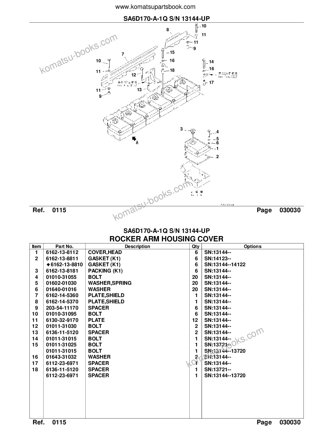 Komatsu wa700-1 s/n 10001-up Parts catalog cover Page 6 Komatsu wa700-1 s/n 10001-up Parts catalog cover Page 6