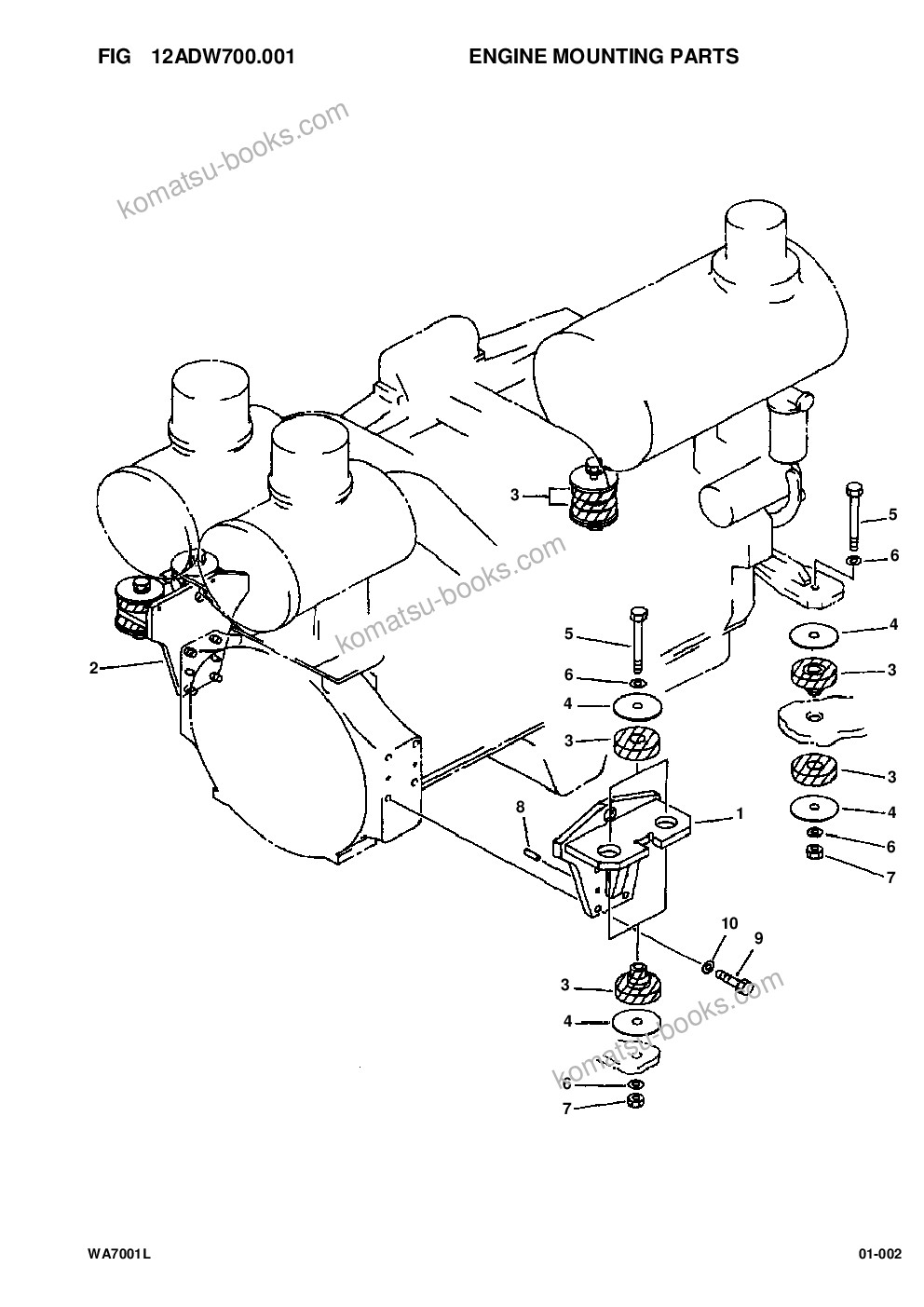 Komatsu wa700-1l s/n a20001-up Parts catalog cover Page 4