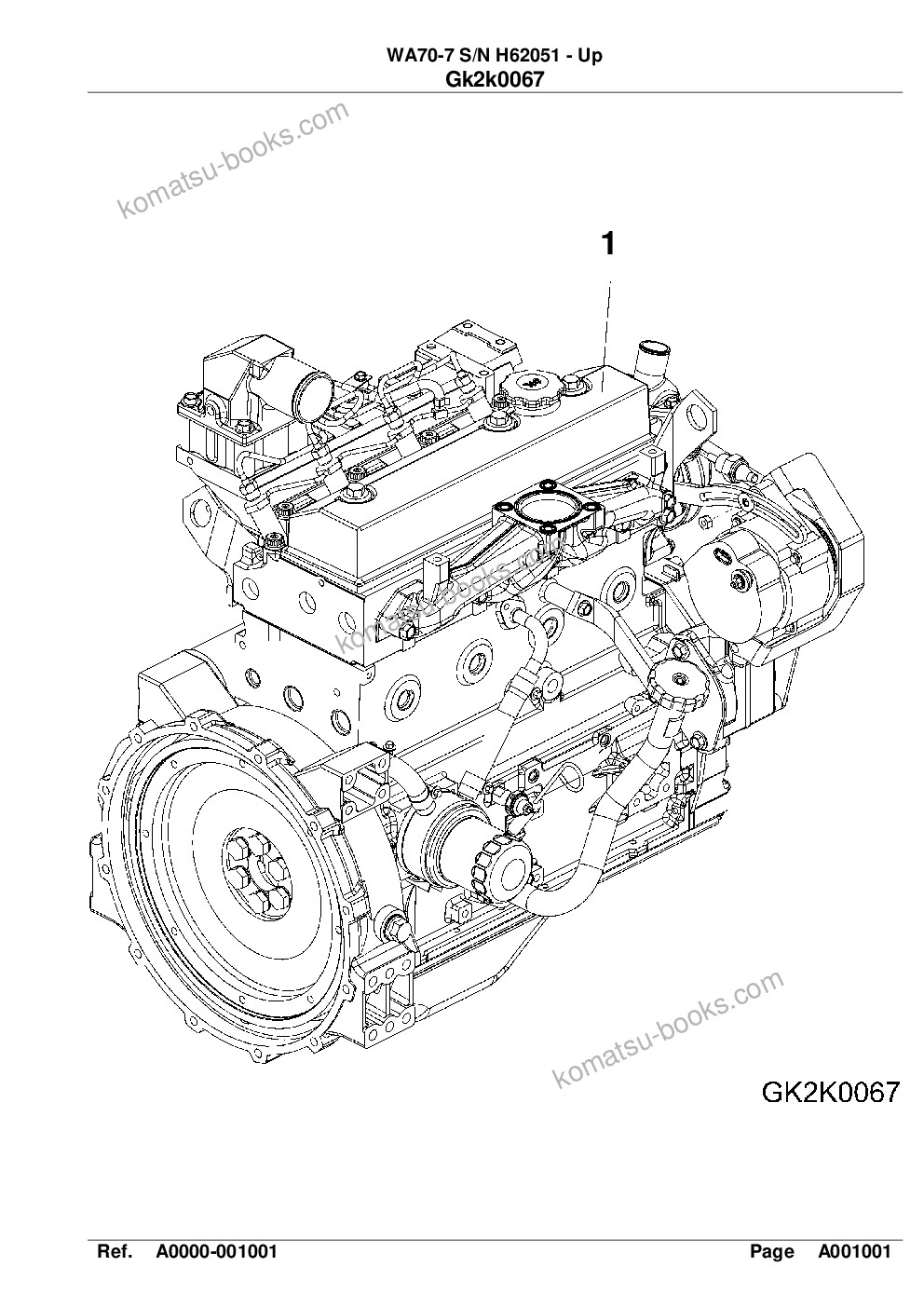 Komatsu wa70-7 s/n h62051 - up Ersatzteilkatalog Titelseite Seite 4