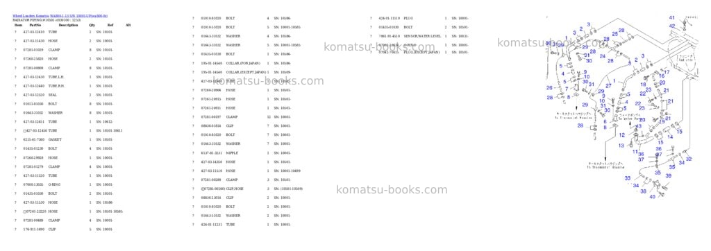 Komatsu wa800-1-13 s/n 10001-up Parts catalog cover Page 9