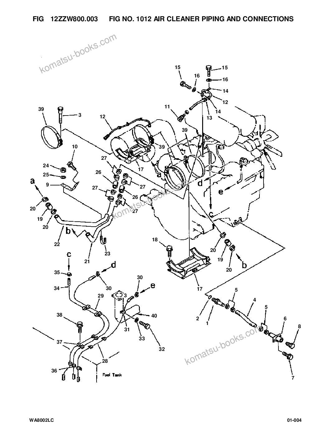 Komatsu wa800-2lc s/n a20020-up Parts catalog cover Page 6