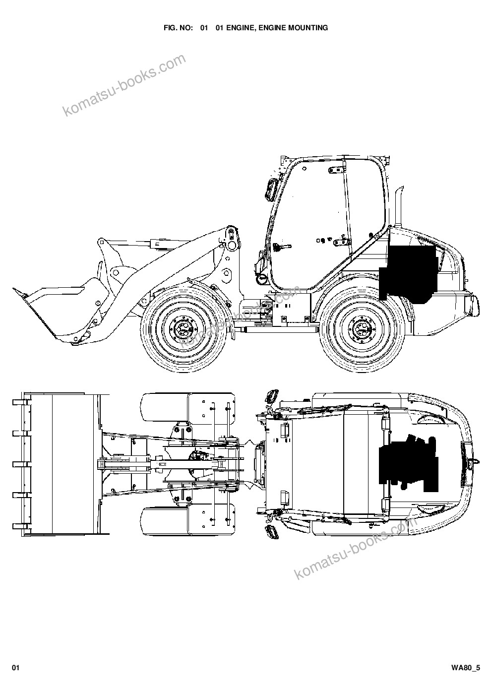 Komatsu wa80-5 s/n h50051-up Ersatzteilkatalog Titelseite Seite 2
