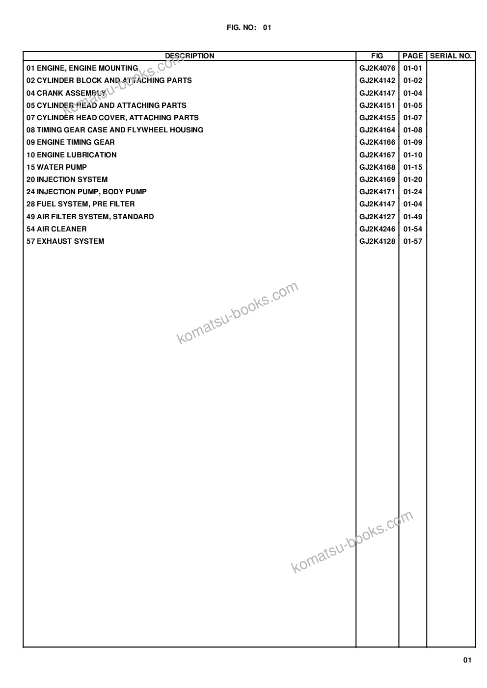 Komatsu wa80-5 s/n h50051-up Ersatzteilkatalog Titelseite Seite 3