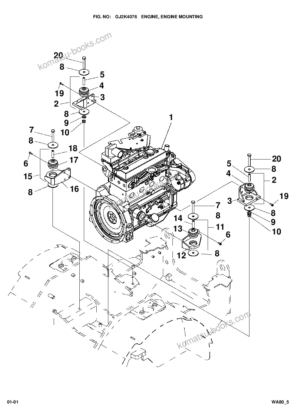 Komatsu wa80-5 s/n h50051-up Ersatzteilkatalog Titelseite Seite 4