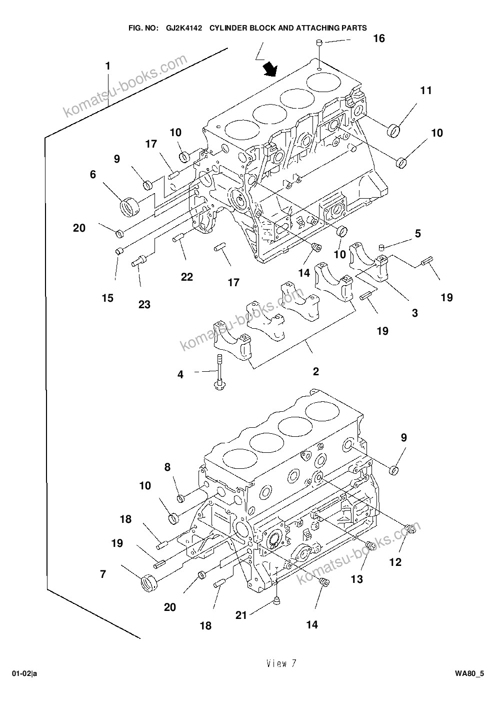 Komatsu wa80-5 s/n h50051-up Ersatzteilkatalog Titelseite Seite 6