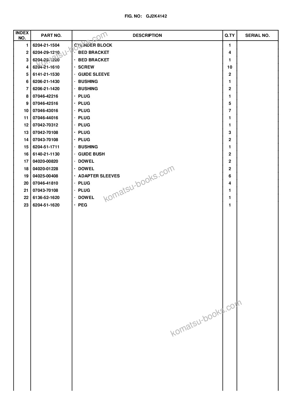 Komatsu wa80-5 s/n h50051-up Ersatzteilkatalog Titelseite Seite 7