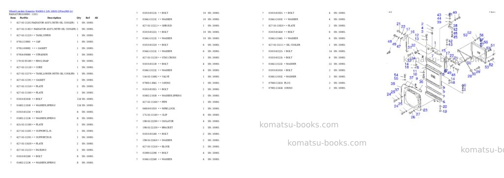 Komatsu WA900-1 S/N 10001-UP Parts catalog cover Page 8