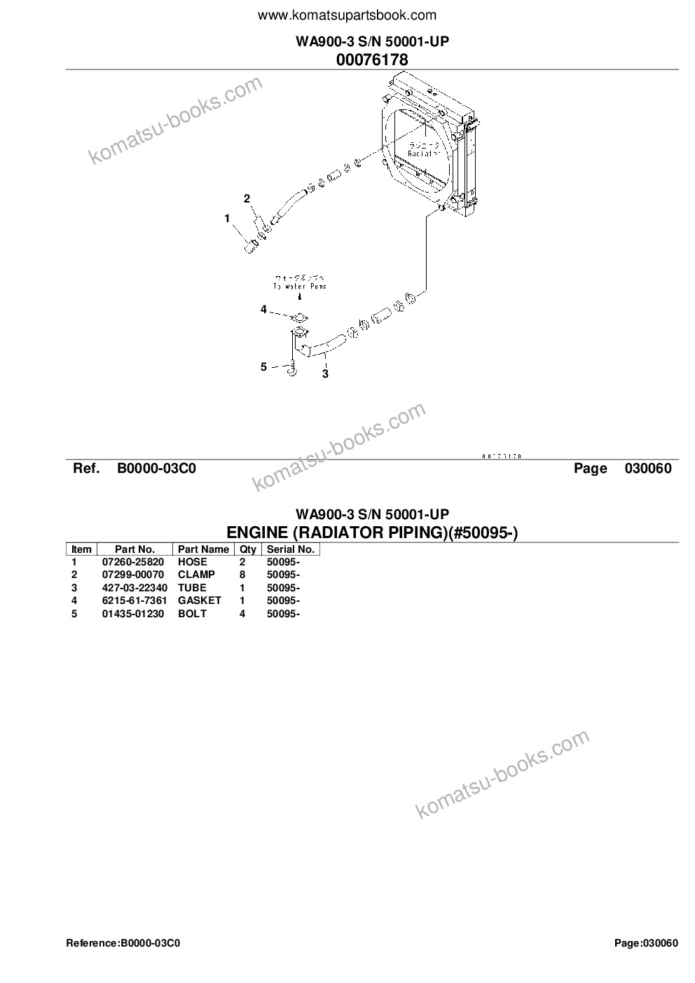 Komatsu wa900-3 s/n 50001-up Parts catalog cover Page 9