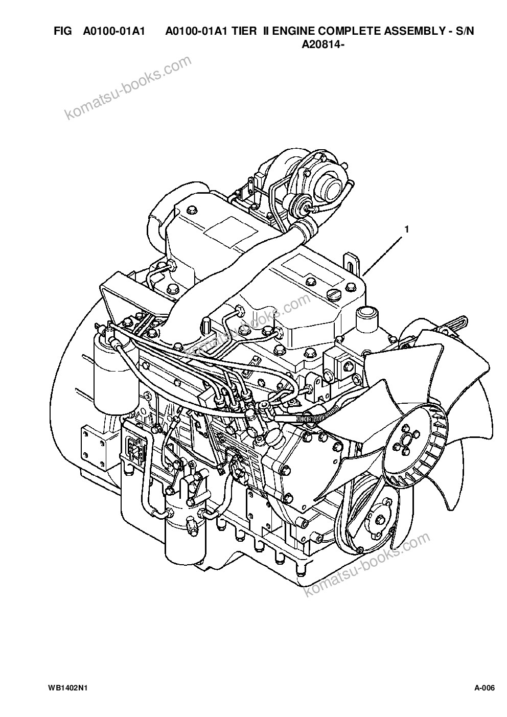 Komatsu wb140-2n s/n a20637-up Parts catalog cover Page 5 Komatsu wb140-2n s/n a20637-up Parts catalog cover Page 5
