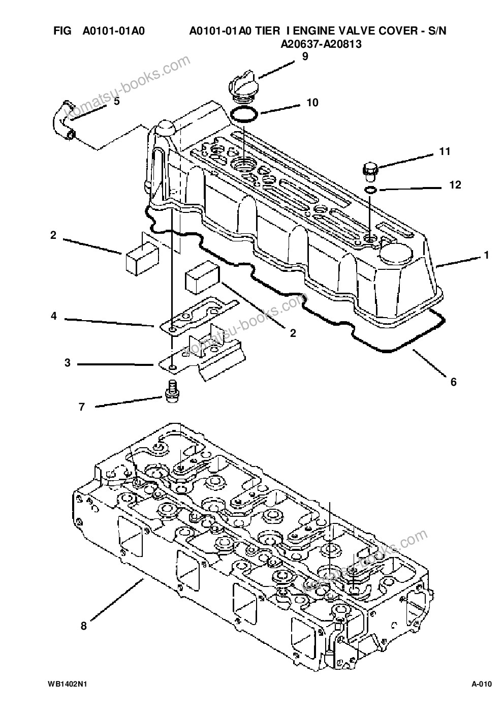 Komatsu wb140-2n s/n a20637-up Parts catalog cover Page 7 Komatsu wb140-2n s/n a20637-up Parts catalog cover Page 7