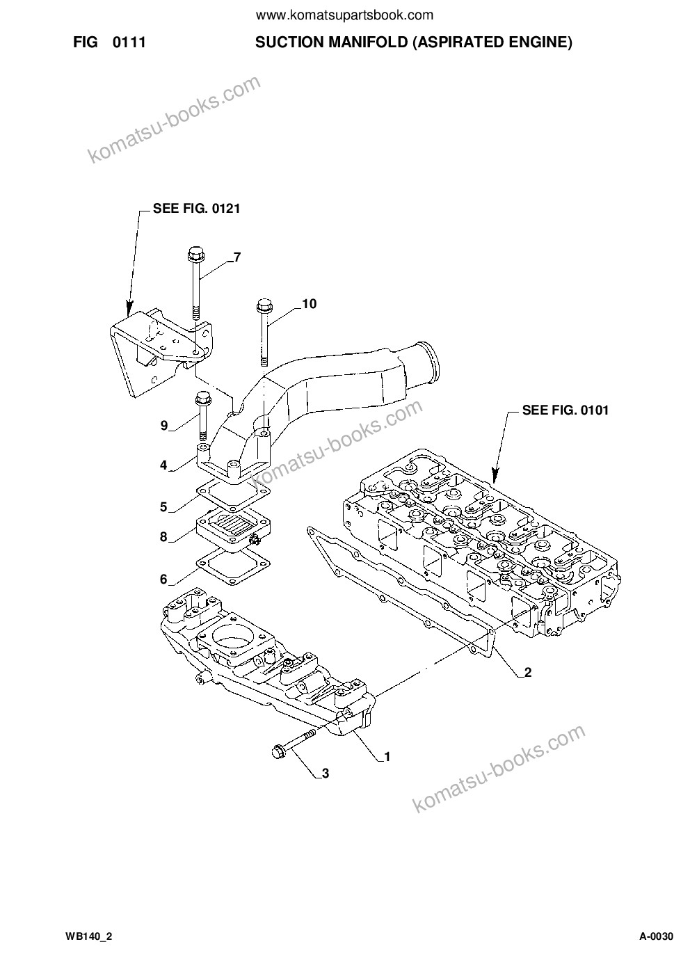 Komatsu wb140-2 s/n 140f10001-up Каталог запчастей обложка Страница 10