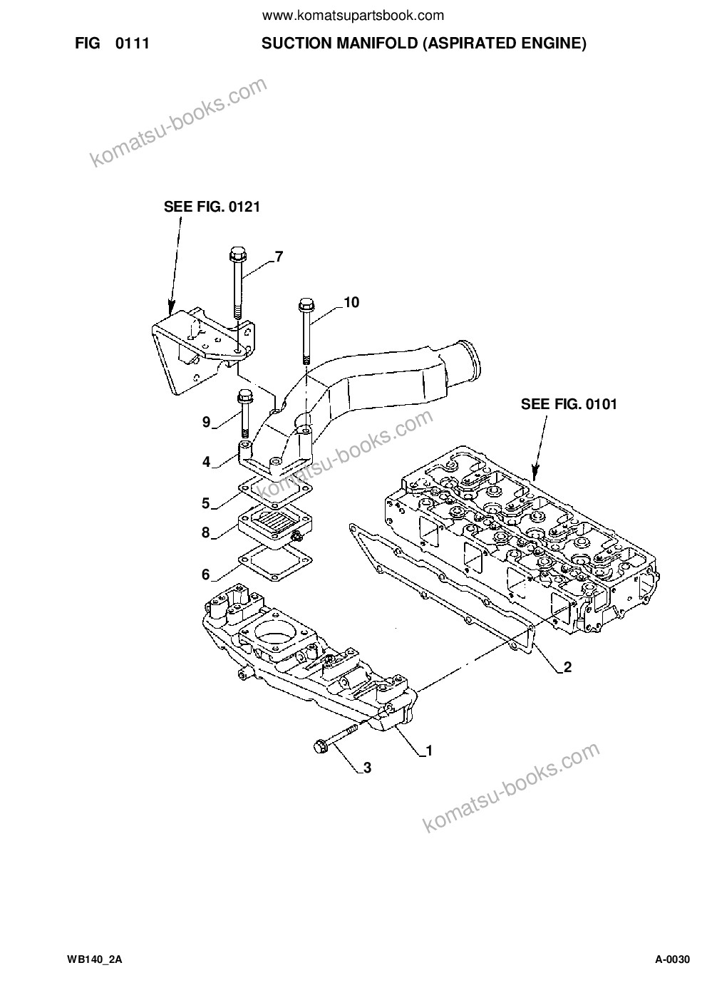 Komatsu wb140-2 s/n 140f11451-up Catálogo de piezas cover Page 10