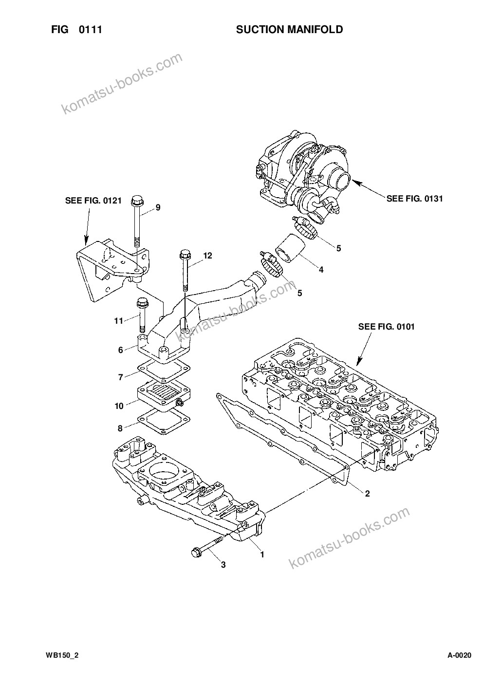 Komatsu wb150-2 s/n 150f10001-up Parts catalog cover Page 7 Komatsu wb150-2 s/n 150f10001-up Parts catalog cover Page 7