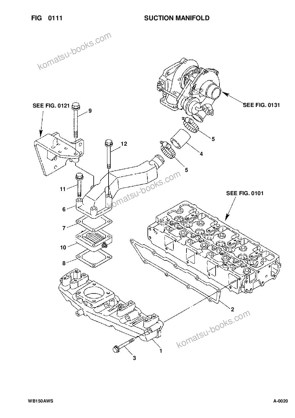 Komatsu wb150aws-2 s/n 150f80001-up Parts catalog cover Page 6