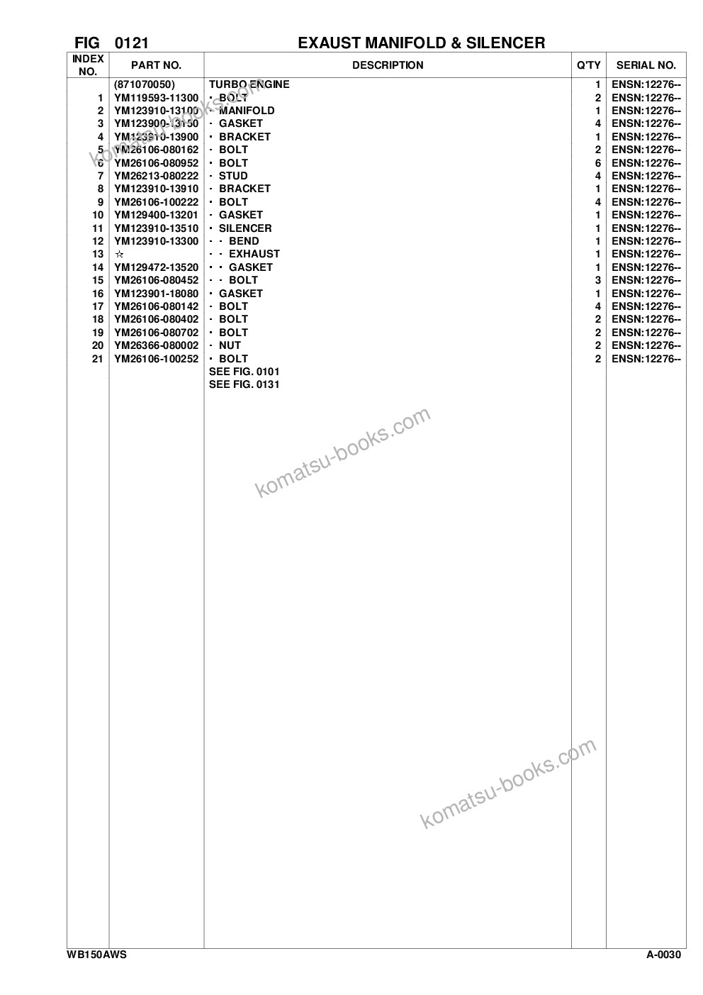 Komatsu wb150aws-2 s/n 150f80001-up Parts catalog cover Page 9