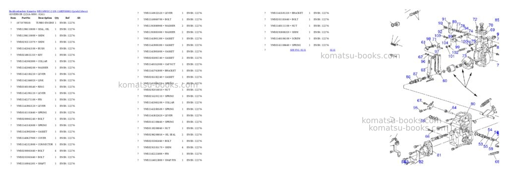 Komatsu wb150wsc-2 s/n 150ef80001-up Parts catalog cover Page 8 Komatsu wb150wsc-2 s/n 150ef80001-up Parts catalog cover Page 8