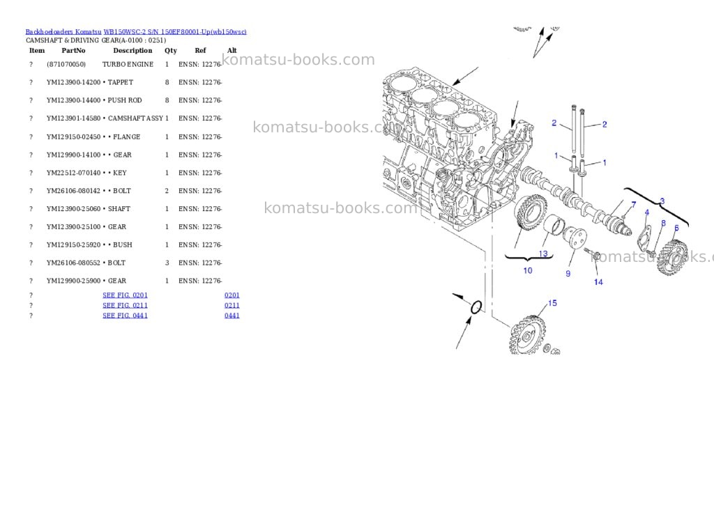 Komatsu wb150wsc-2 s/n 150ef80001-up Parts catalog cover Page 9 Komatsu wb150wsc-2 s/n 150ef80001-up Parts catalog cover Page 9