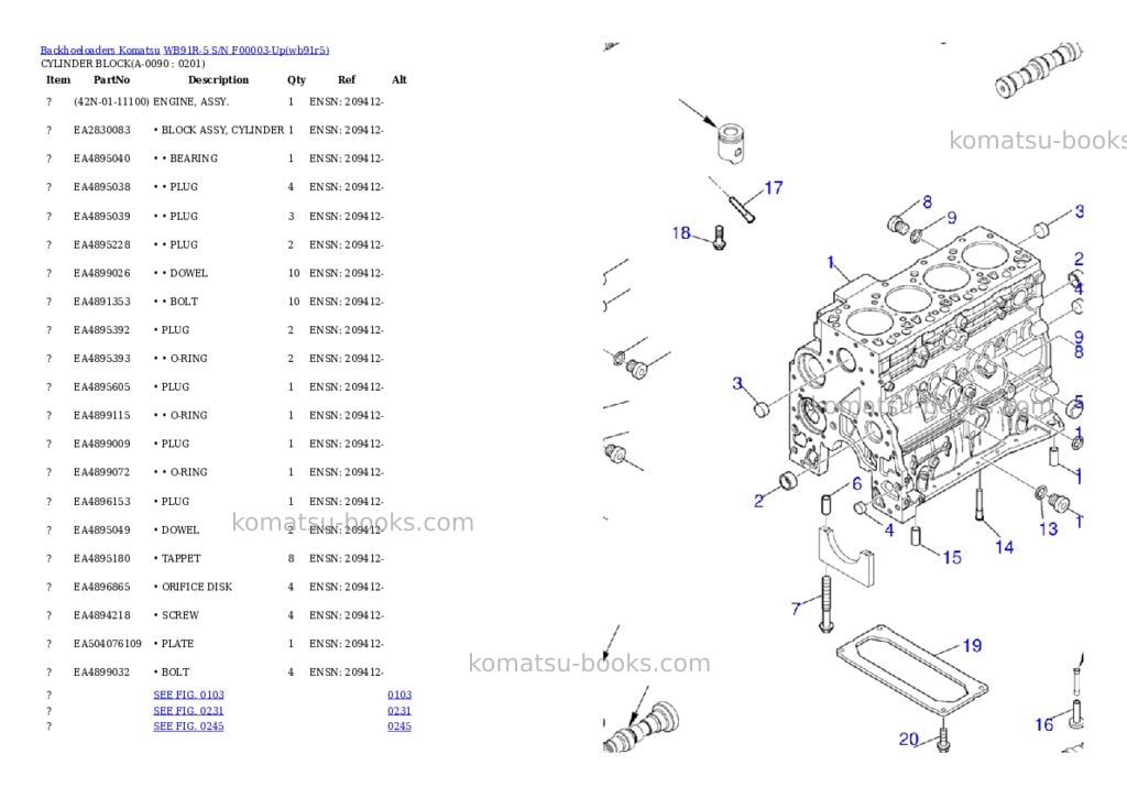 Komatsu wb91r-5 s/n f00003-up Parts catalog cover Page 6