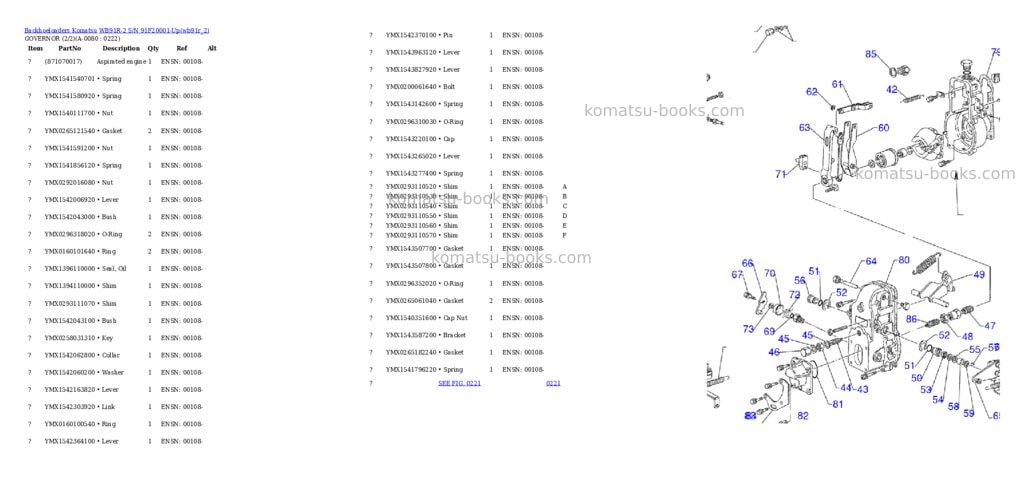 Komatsu wb91r-2 s/n 91f20001-up Parts catalog cover Page 8 Komatsu wb91r-2 s/n 91f20001-up Parts catalog cover Page 8