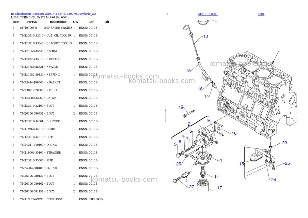 Komatsu wb91r-2 s/n 91f20070-up Parts catalog cover Page 10 Komatsu wb91r-2 s/n 91f20070-up Parts catalog cover Page 10