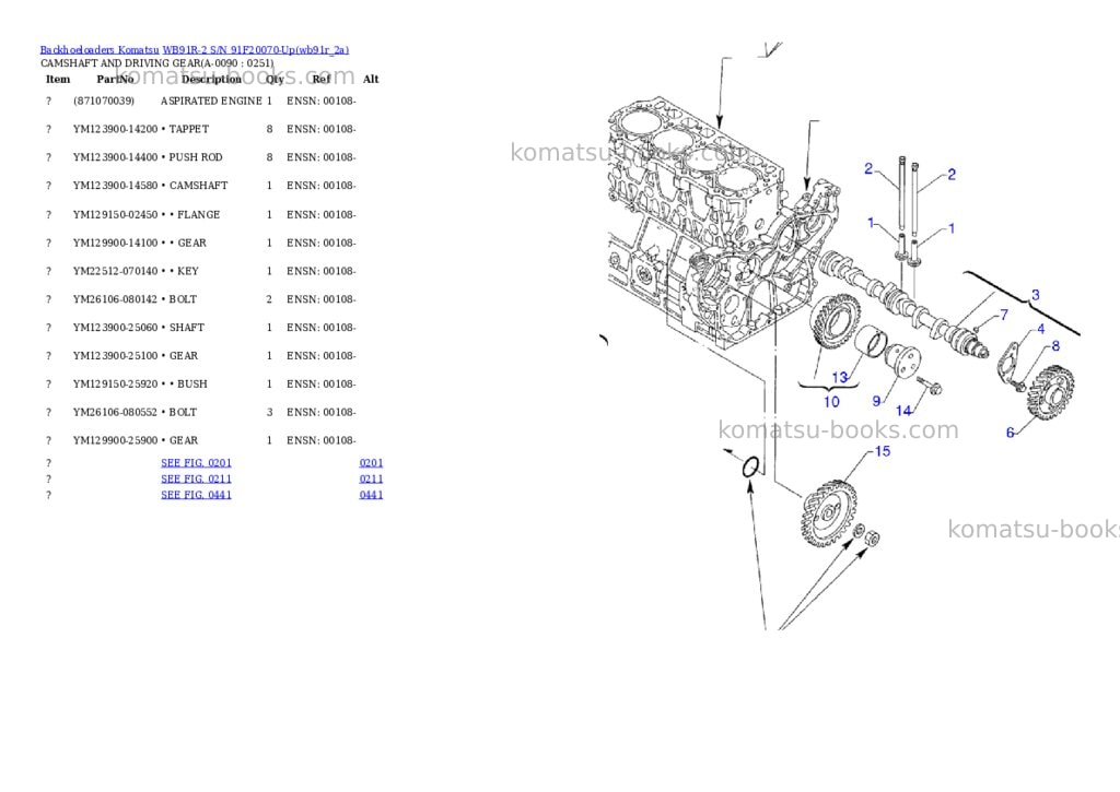Komatsu wb91r-2 s/n 91f20070-up Parts catalog cover Page 8 Komatsu wb91r-2 s/n 91f20070-up Parts catalog cover Page 8