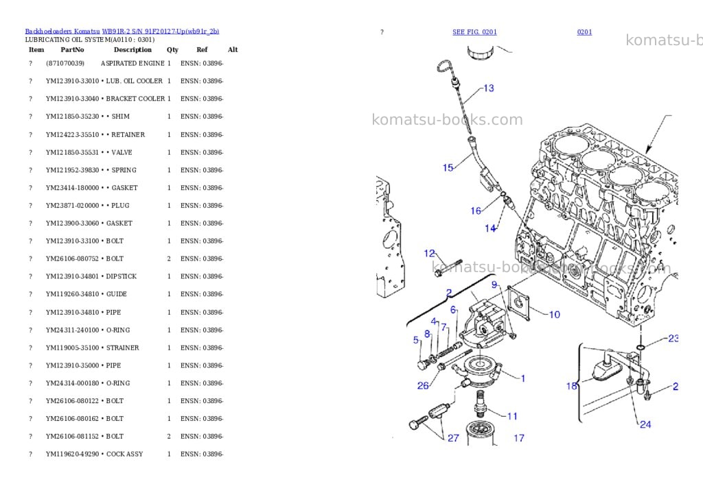 Komatsu wb91r-2 s/n 91f20127-up Parts catalog cover Page 10 Komatsu wb91r-2 s/n 91f20127-up Parts catalog cover Page 10