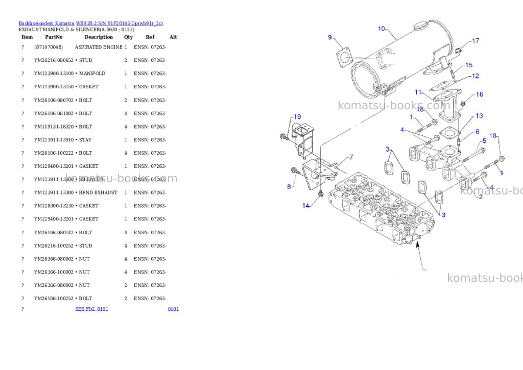 Komatsu wb91r-2 s/n 91f20145-up Parts catalog cover Page 2 Komatsu wb91r-2 s/n 91f20145-up Parts catalog cover Page 2