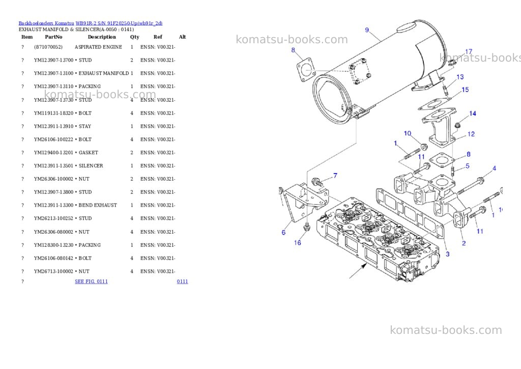Komatsu wb91r-2 s/n 91f20250-up Parts catalog cover Page 4 Komatsu wb91r-2 s/n 91f20250-up Parts catalog cover Page 4